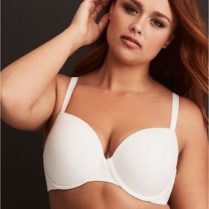 NWOT Torrid White Bra White Demi Curve Body 40C